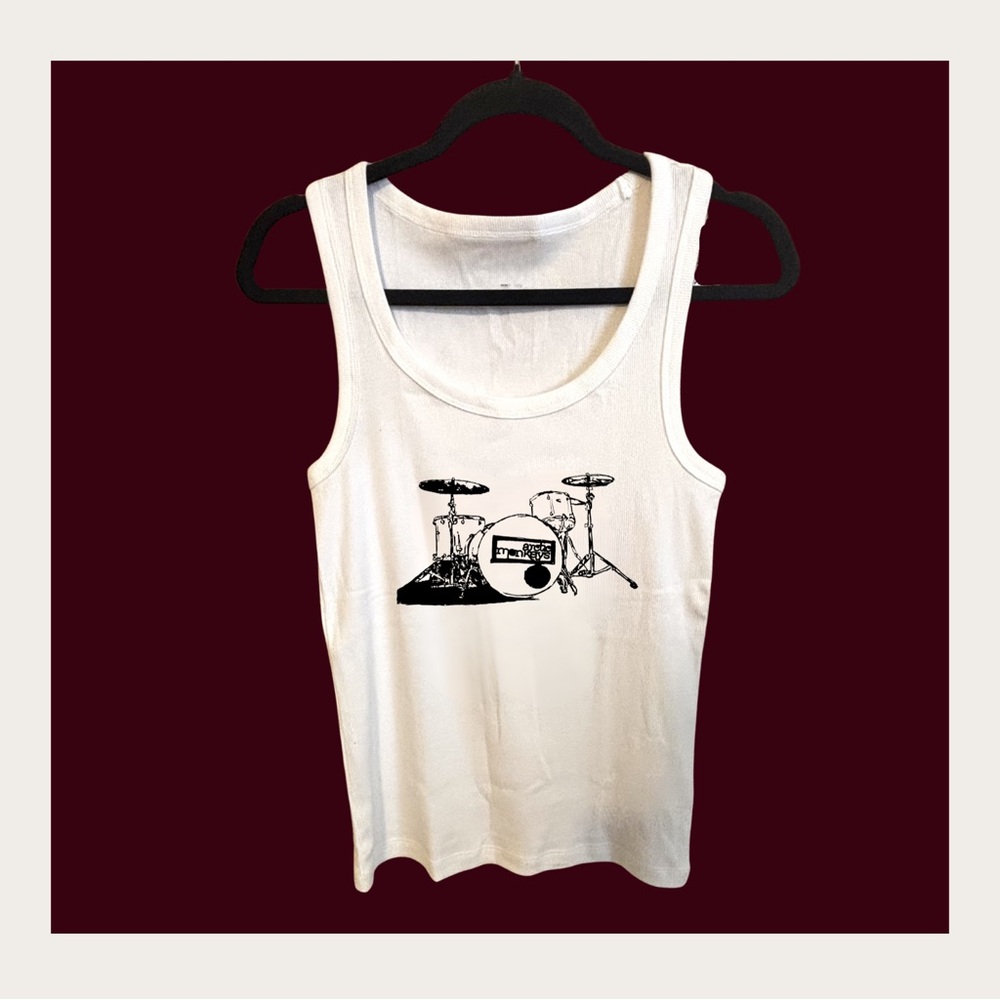 Hand Screenprinted Arctic Monkeys Drum Kit Tank Top